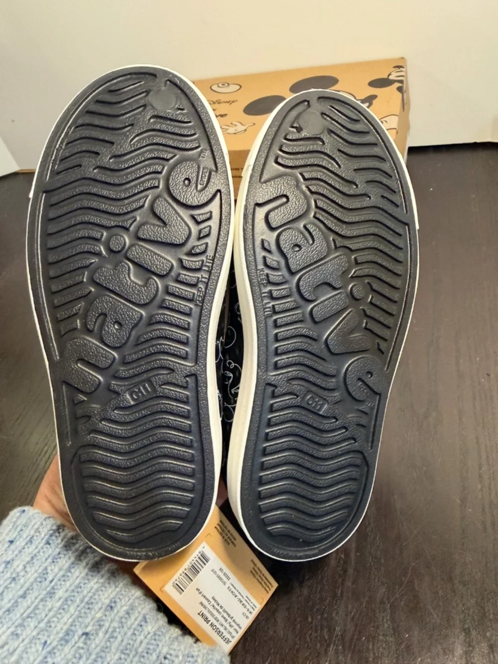 Native Jefferson Print Shoes Black/White/Mickey Doodle Little Kids/Toddler C11